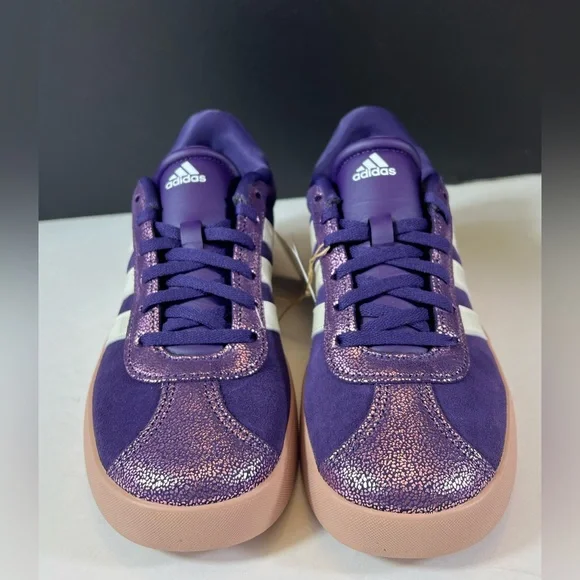 🆕Adidas VL Court 3.0 in the colors Aurora Plum/Zero Metalic/Pink Gum - Size:US 5 - Picture 3 of 17
